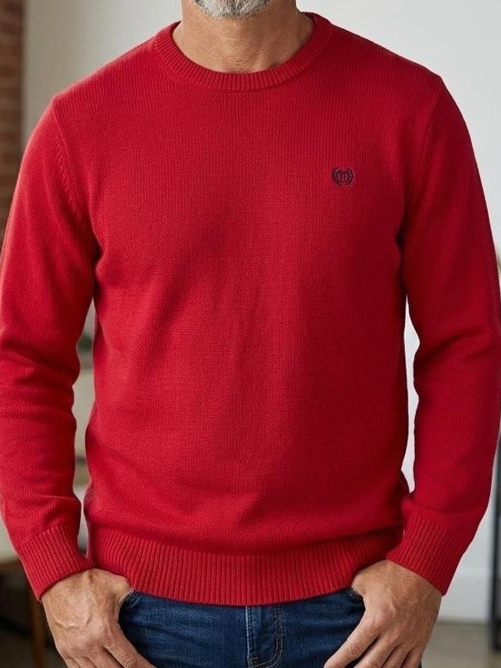 Chaps Red Crewneck Men's Sweater